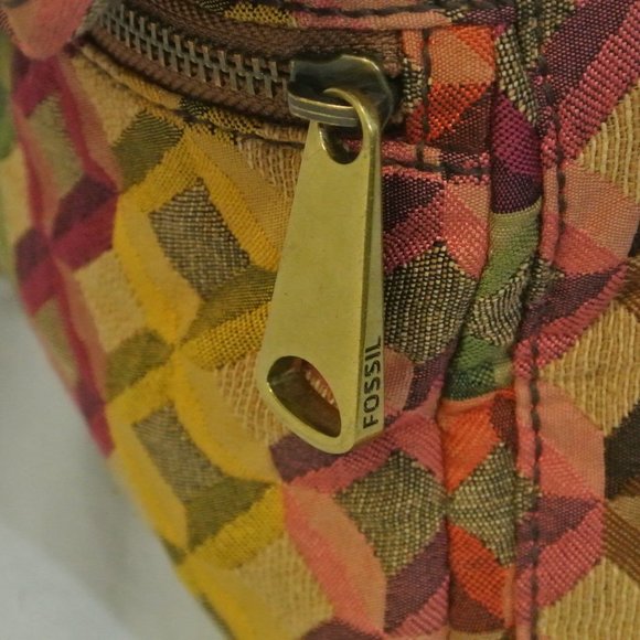 FOSSIL KEY-PER Fabric Leather Large FOLD OVER Bag - Picture 4 of 13